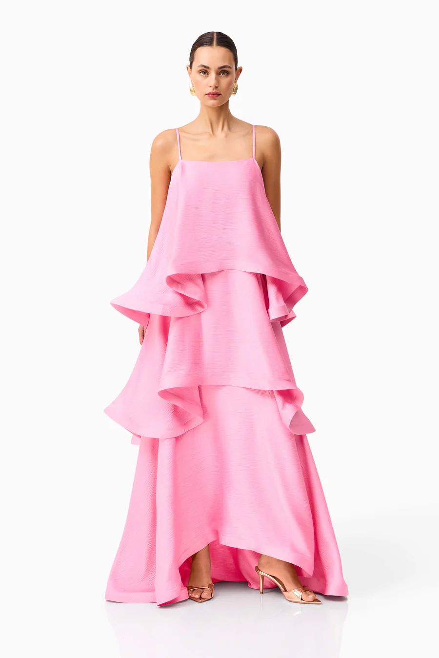 Elliatt Tilly Tiered Maxi Dress - Pink Elliatt