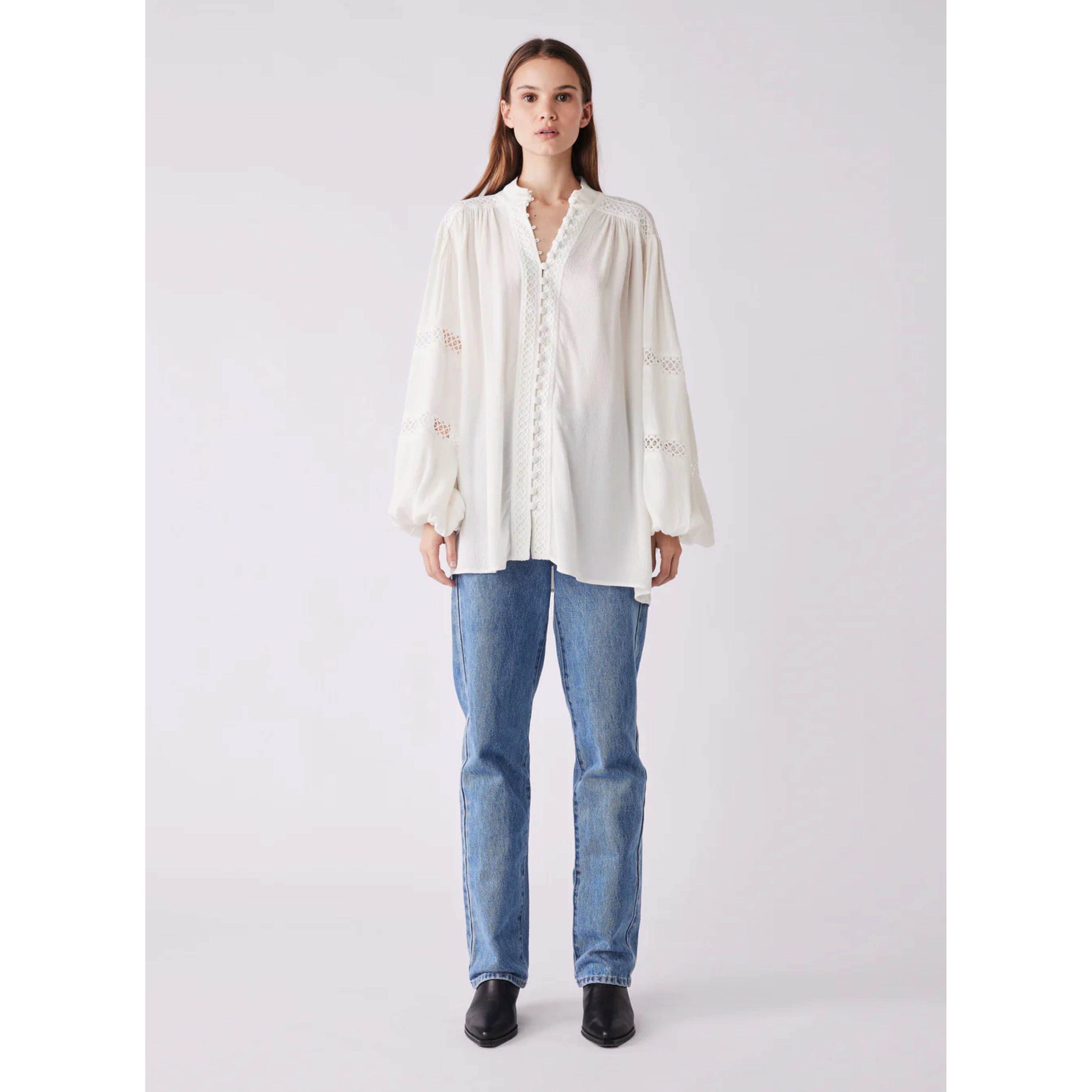 Esmaee Harp Blouse - Ivory Esmaee