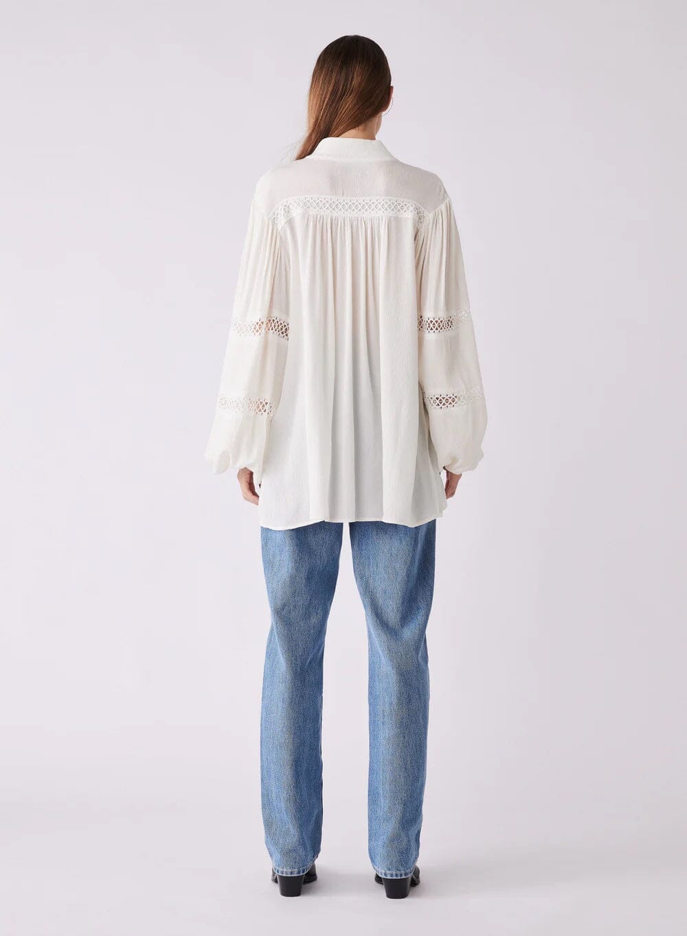 Esmaee Harp Blouse - Ivory Esmaee