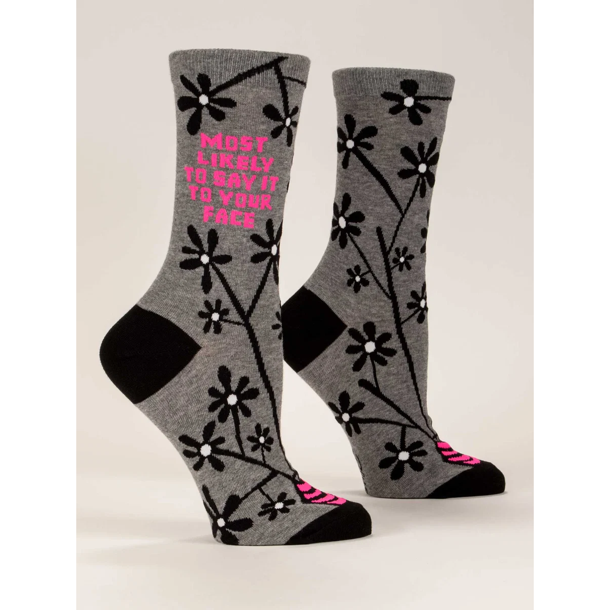 Blue Q Women's Crew Socks - Say it To Your Face