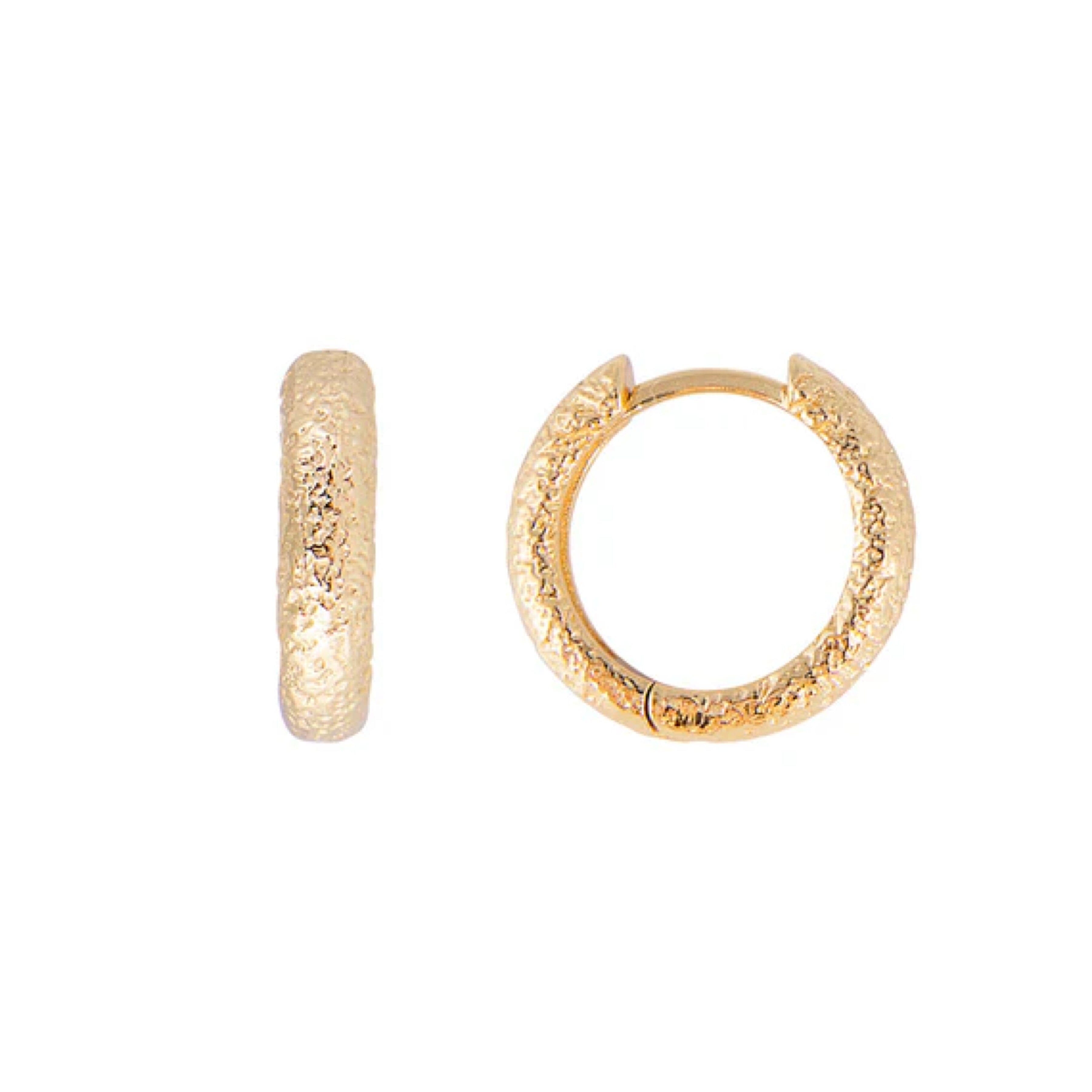 Fairley Antique Gold Midi Hoops Fairley