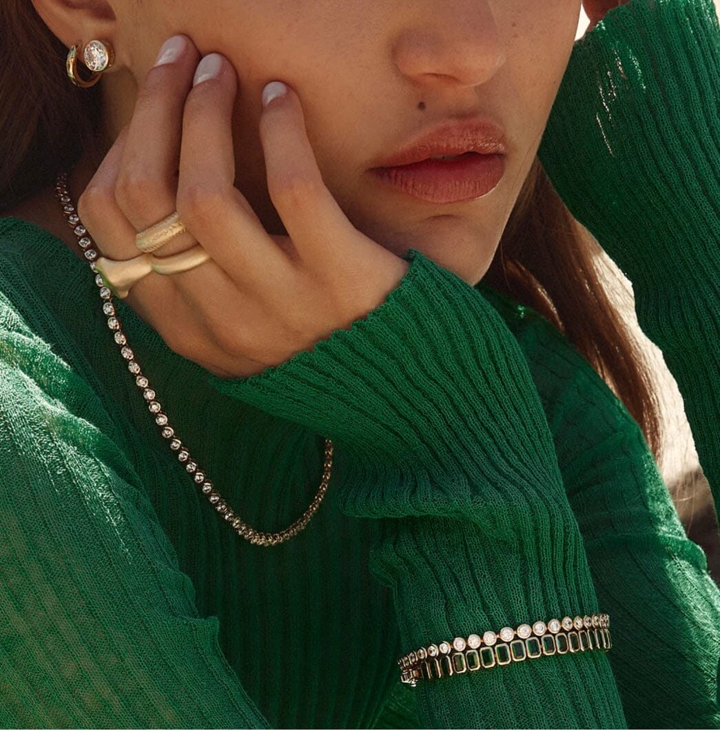 Fairley Bubble Pave Midi Hoops Eclectic House