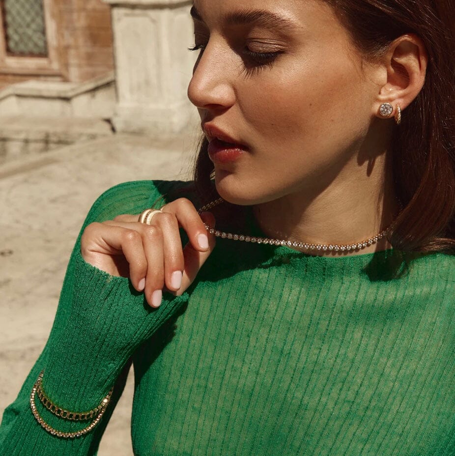 Fairley Bubble Pave Midi Hoops Eclectic House