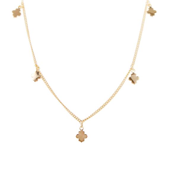 Fairley Clover Charm Necklace - Gold Fairley