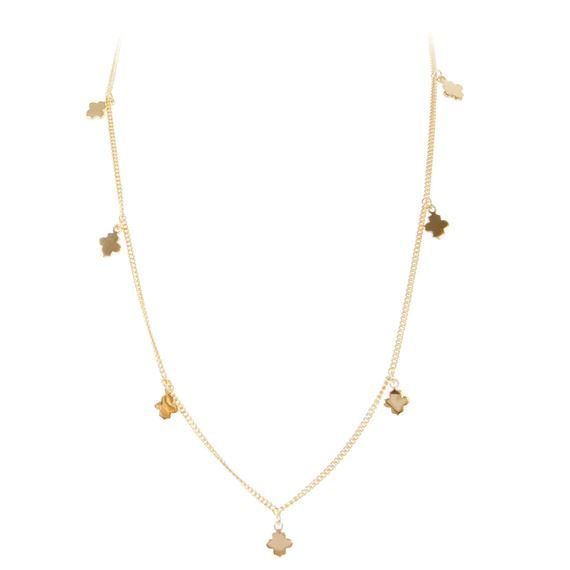 Fairley Clover Charm Necklace - Gold Fairley