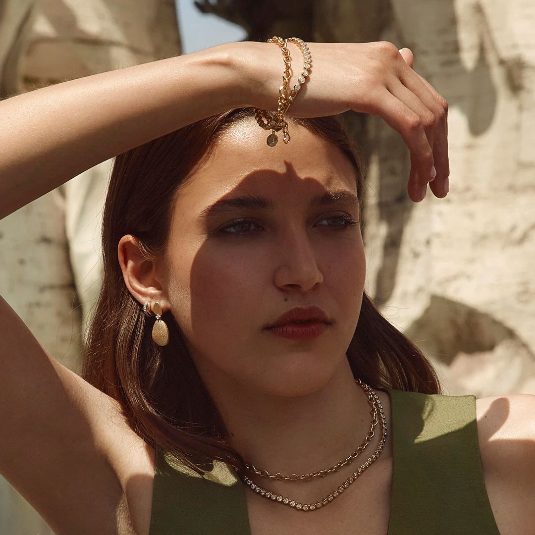 Fairley Two-Tone Pave Huggies Fairley