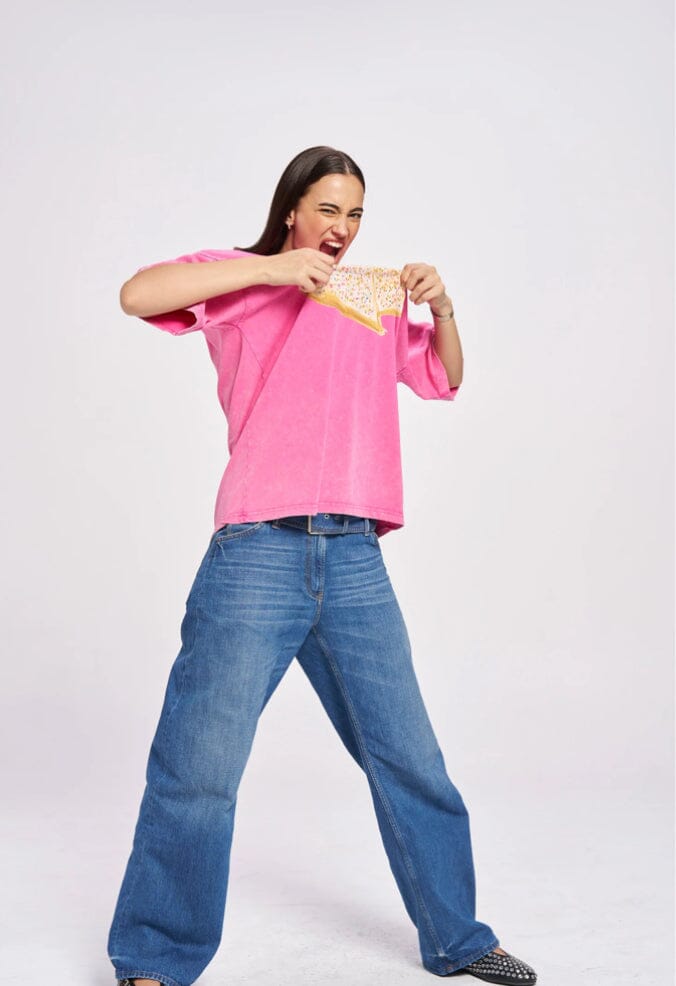Fairy Bread Acid Wash Oversize Tee Eclectic House