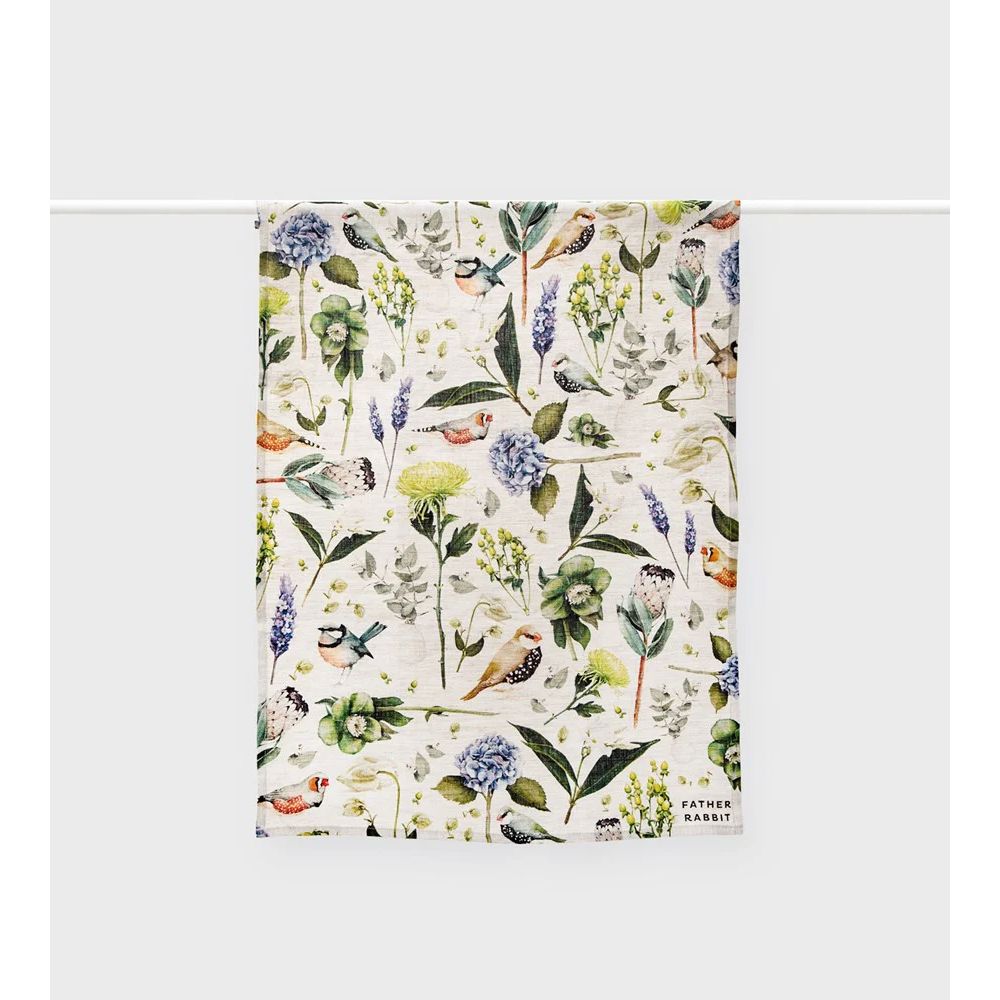Father Rabbit Tea Towel - Botanica Natural Father Rabbit