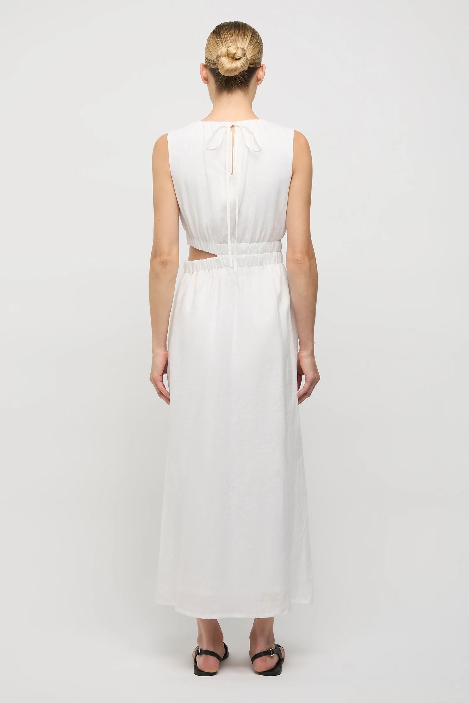 Friend of Audrey Camile Linen Cut-out Dress - White Friend Of Audrey