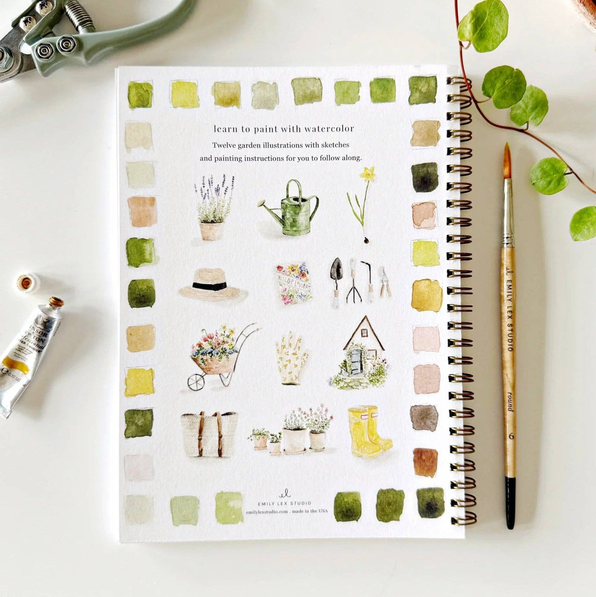 Garden Watercolour Workbook emily lex studio