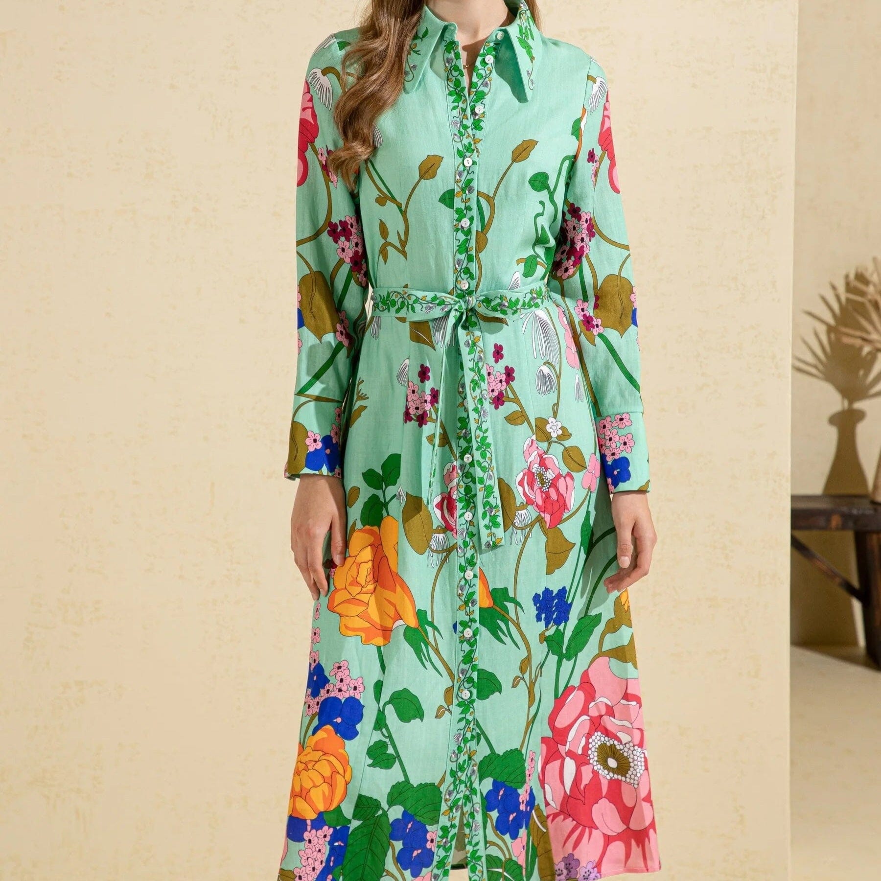 G.D.S. Lias Printed Dress - Green Print G.D.S.