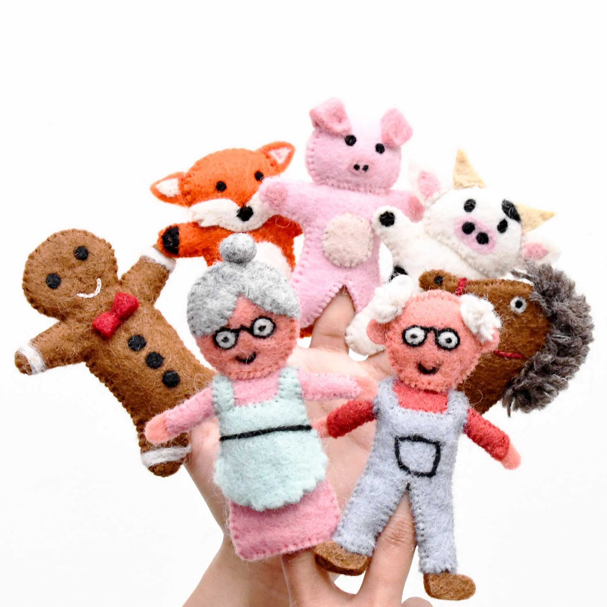 Gingerbread Man Story, Finger Puppet Set