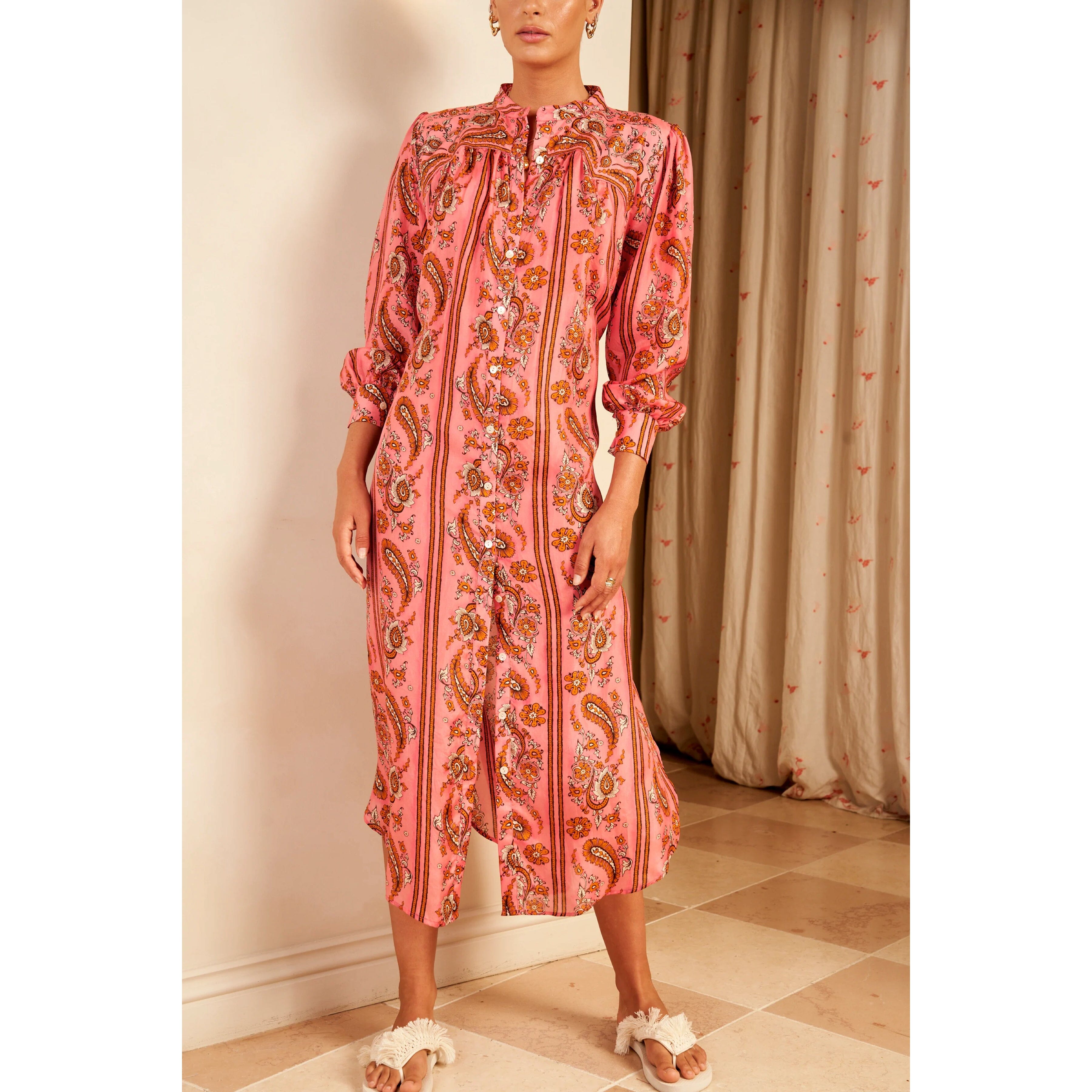 Hannah Artwear Amira Shirt Dress- Sunkissed Hannah Artwear