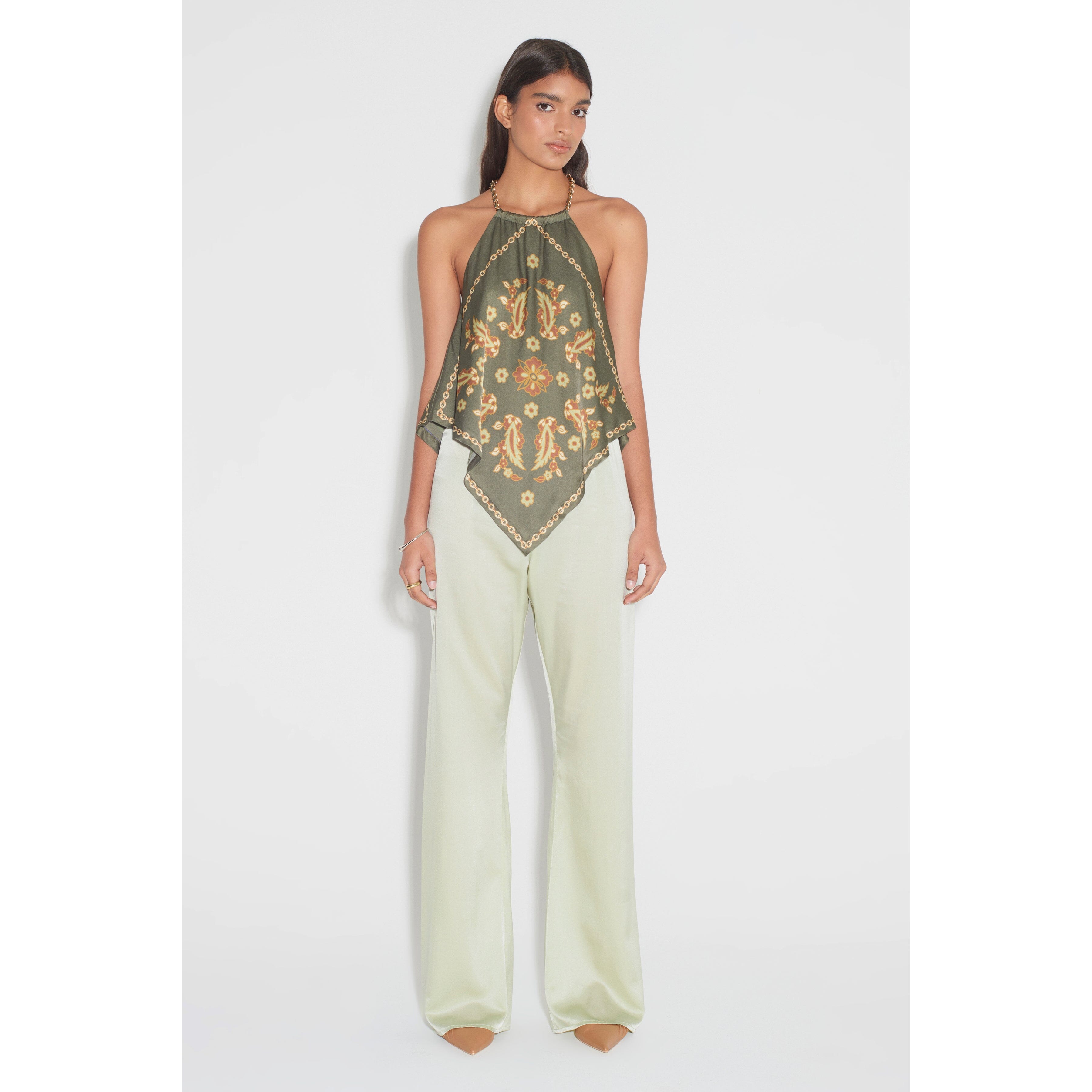 Hansen & Gretel Marsali Scarf Top- Sage Tile Hansen & Gretel