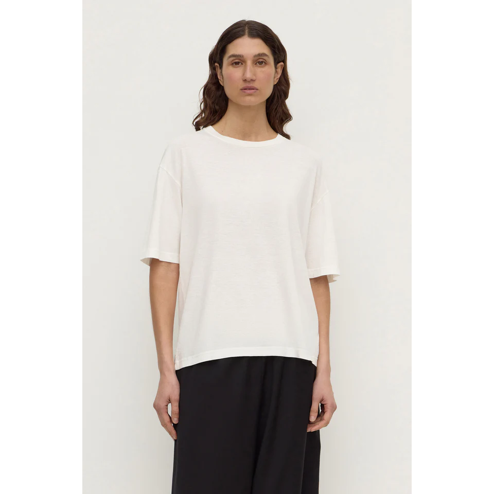 Assembly Label Kira Cotton Hemp Tee - Antique White