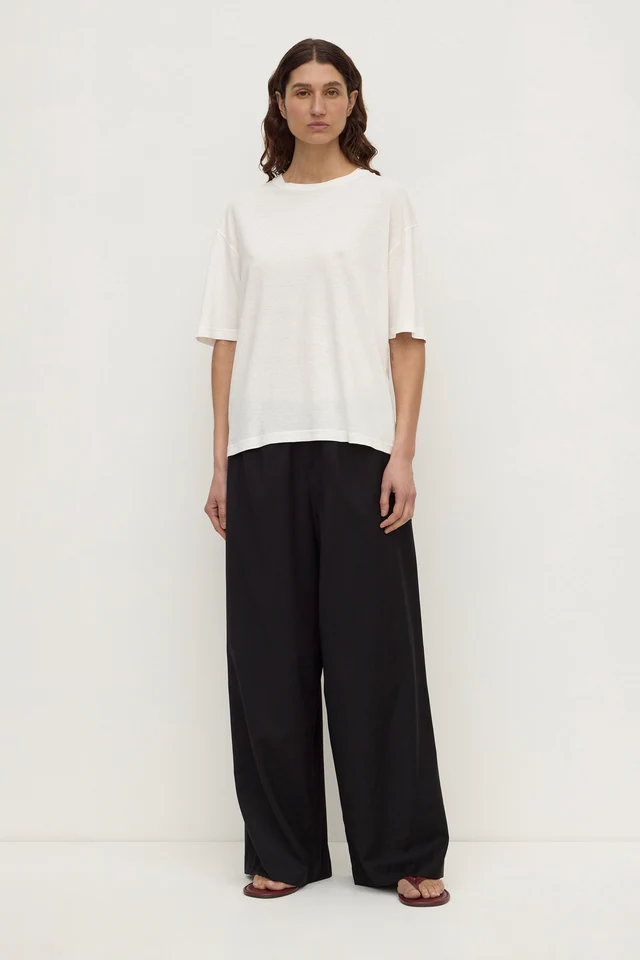 Assembly Label Kira Cotton Hemp Tee - Antique White