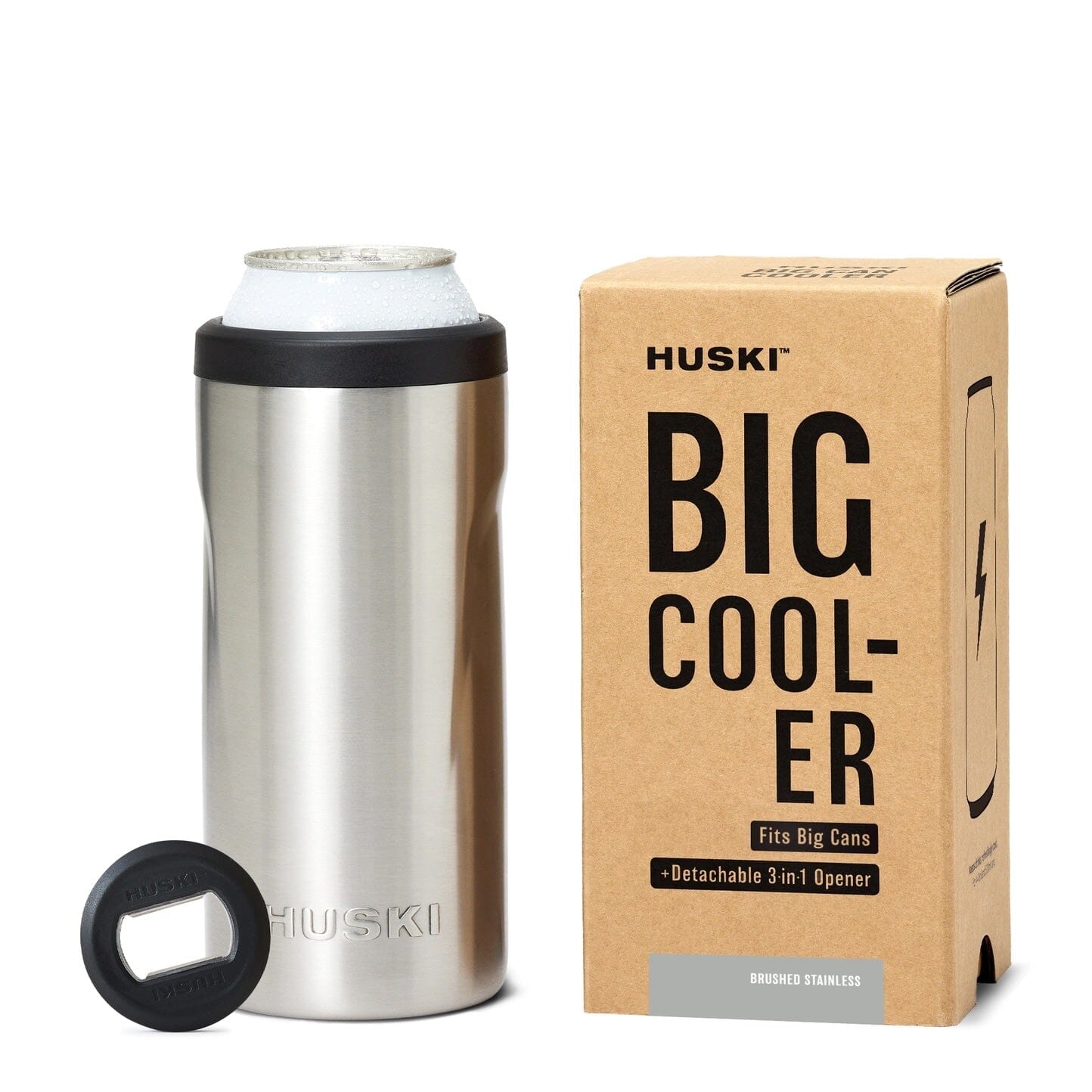 Huski Big Can Cooler - Brushed Stainless Huski