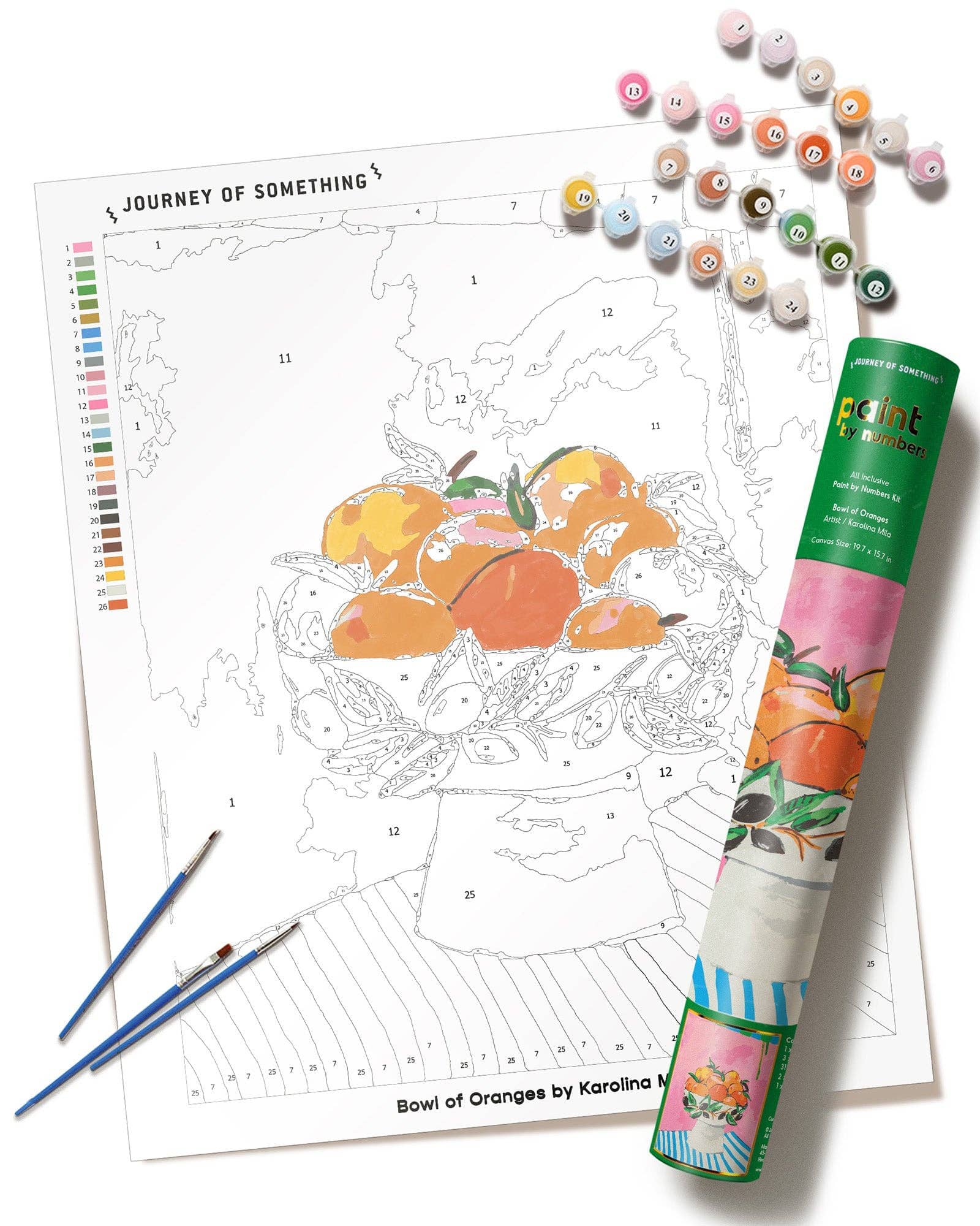 Journey of Something Paint by Numbers - Bowl of Oranges Paint by Numbers Journey Of Something 