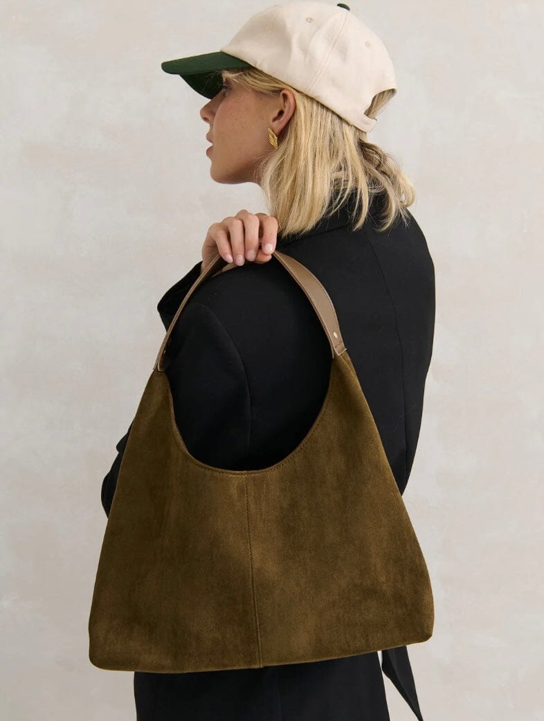 Kenny Suede Bag- Olive Eclectic House