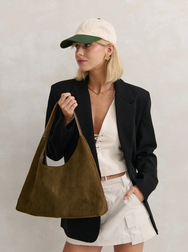 Kenny Suede Bag- Olive Eclectic House
