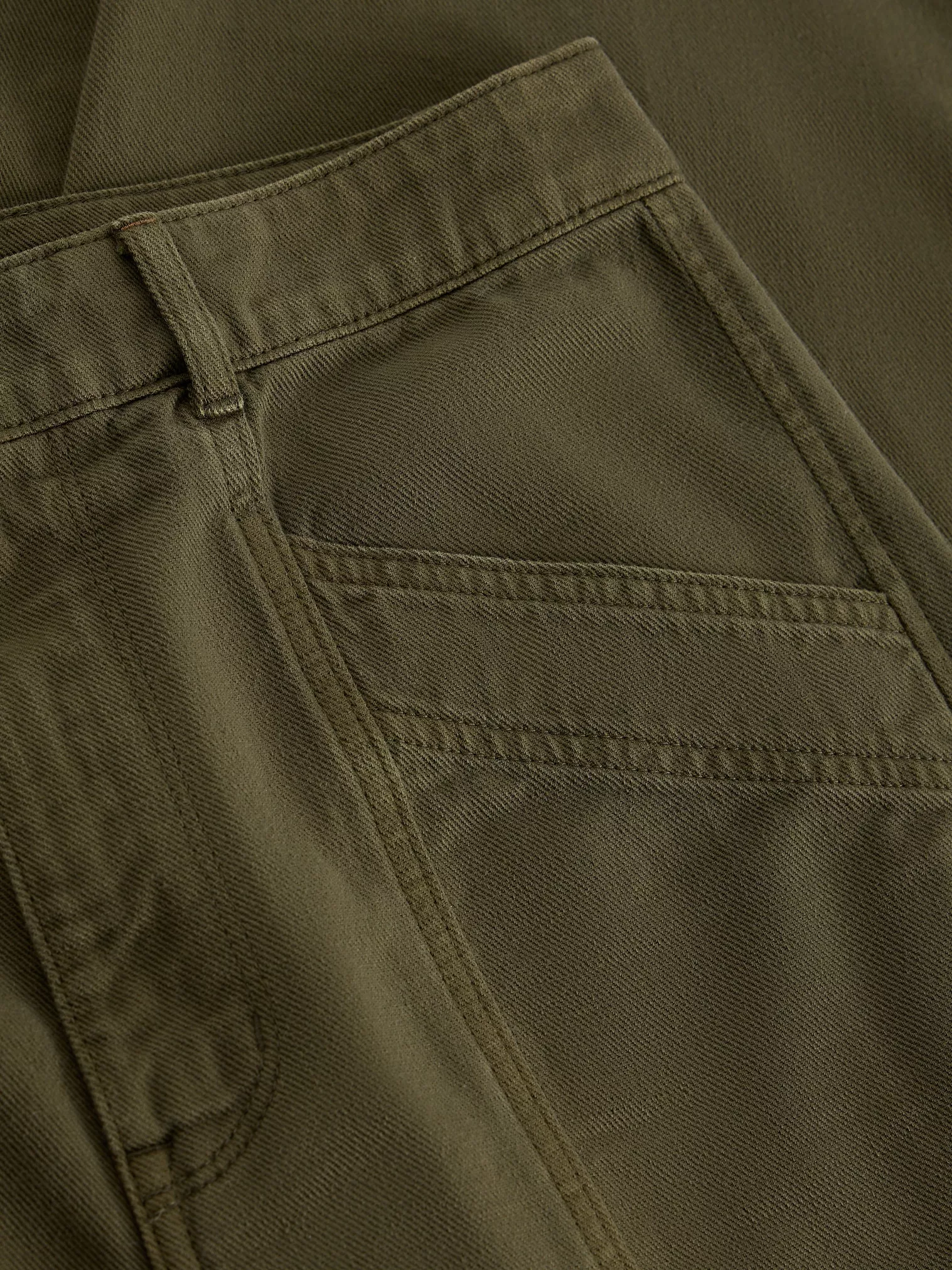 White Stuff Aubrey Barrel Trouser - Khaki Green