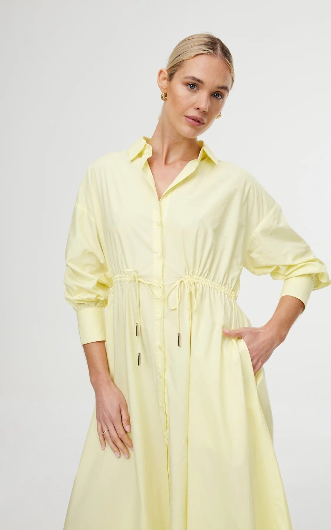 Kinney Isla Shirt Dress- Butter Kinney