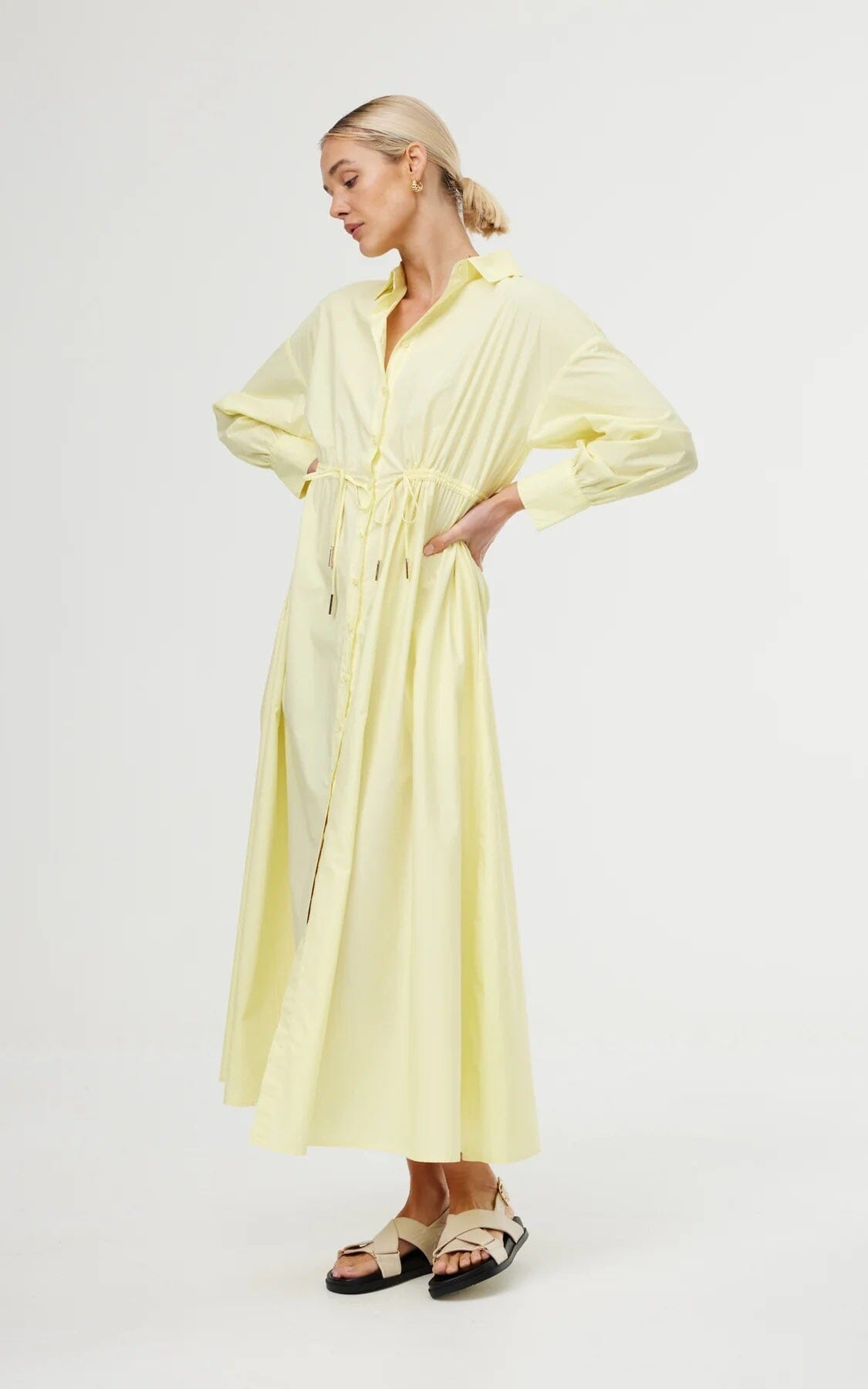 Kinney Isla Shirt Dress- Butter Kinney