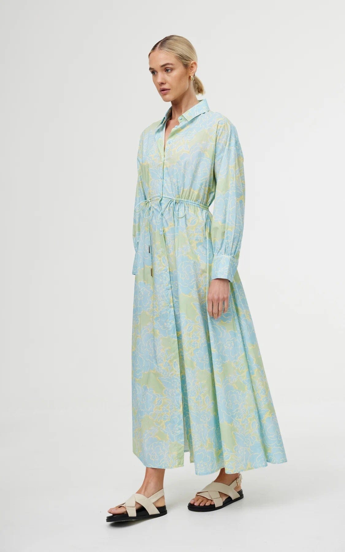 Kinney Isla Shirt Dress- Ocean Bloom Kinney