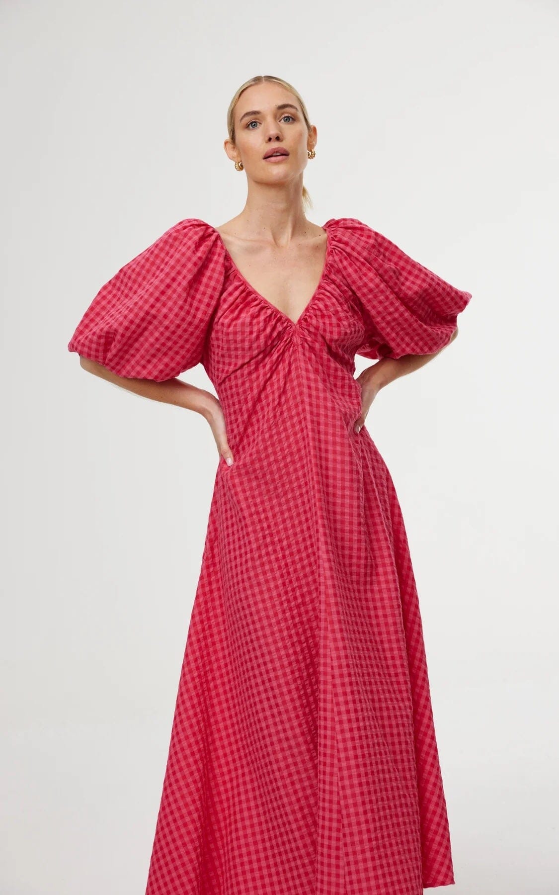 Kinney Mimi Dress - Rosas Gingham Kinney