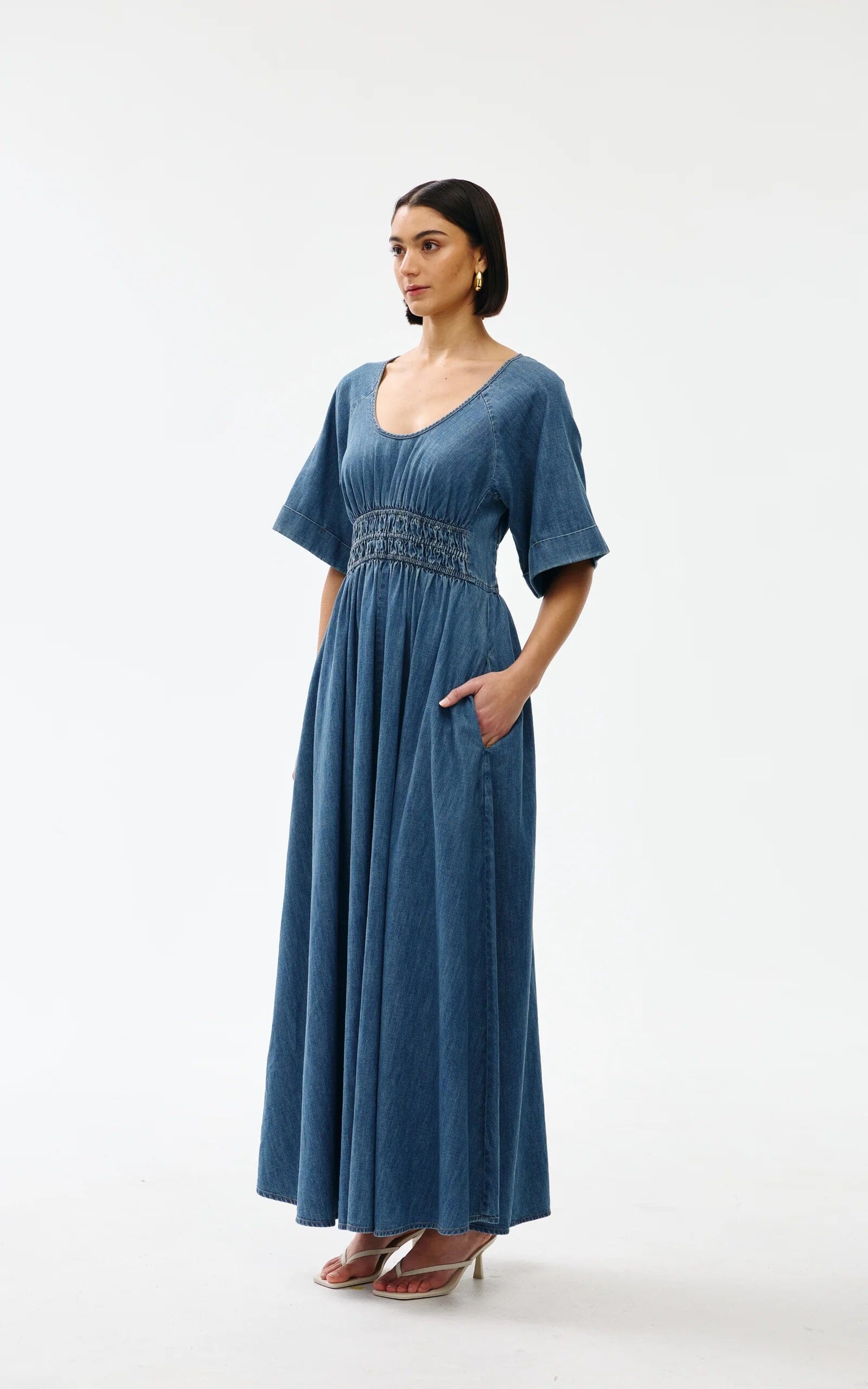 Kinney Poet Dress - Denim Kinney
