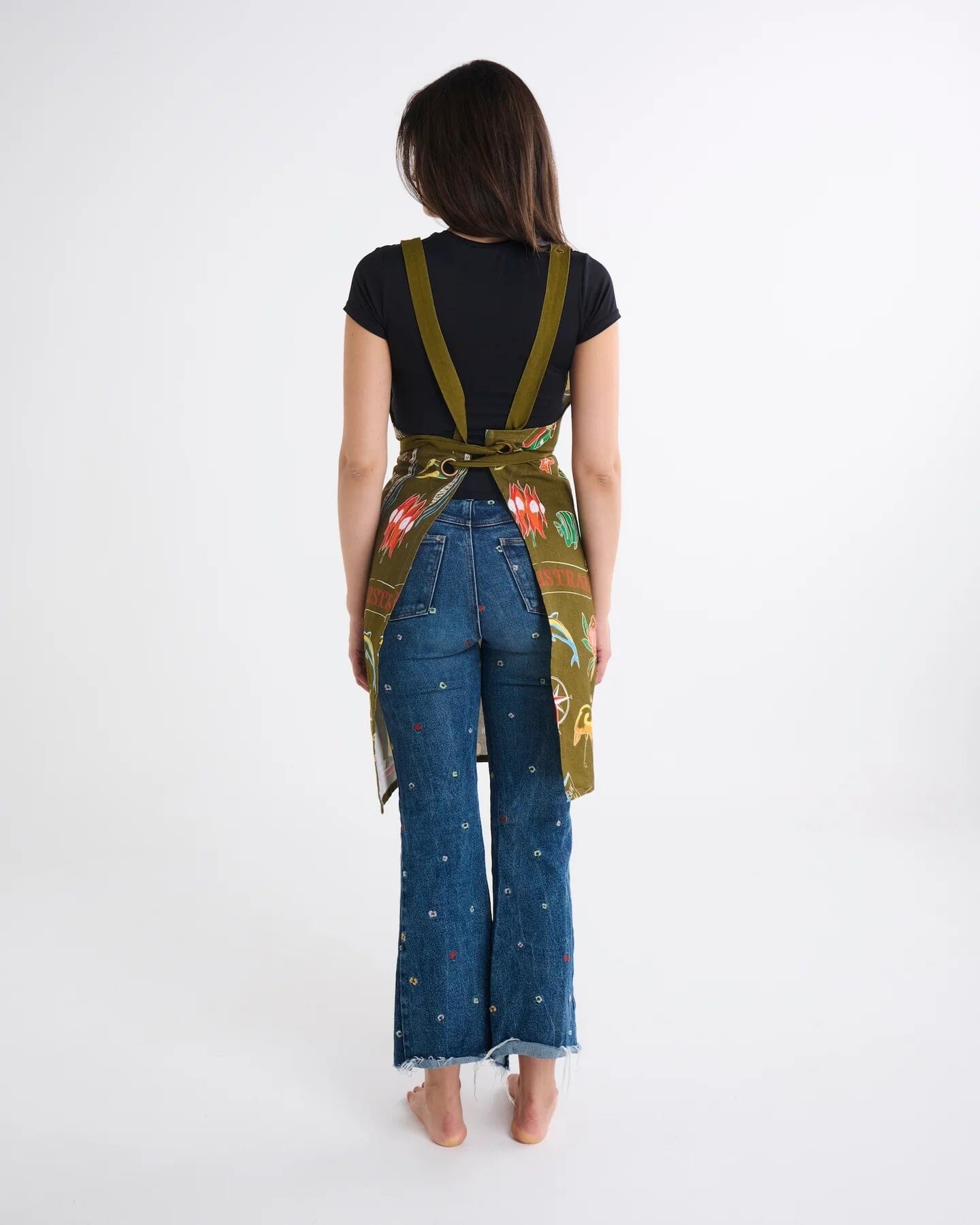 Kip & Co Aussie Road Trip Green Canvas BBQ Apron Kip & Co