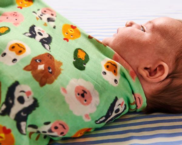 Kip & Co Bamboo Swaddle - Farm Friends Kip & Co