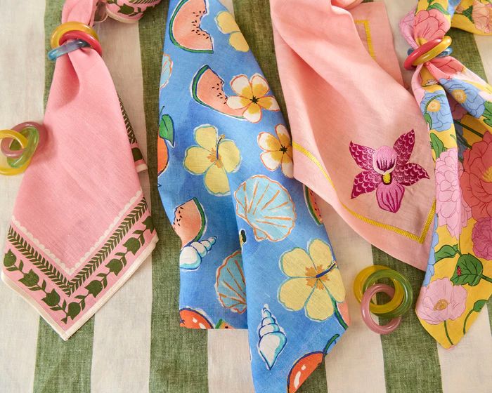 Kip & Co Flower Chain 4P Napkin Set Kip & Co