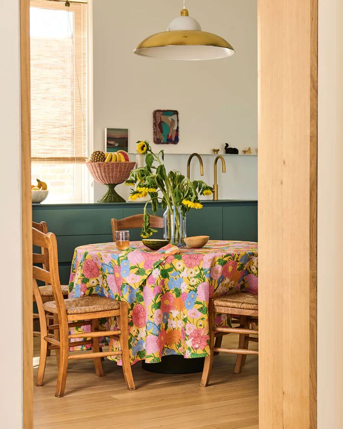 Kip & Co Follow The Sun Yellow Tablecloth - Large Rectangle Kip & Co