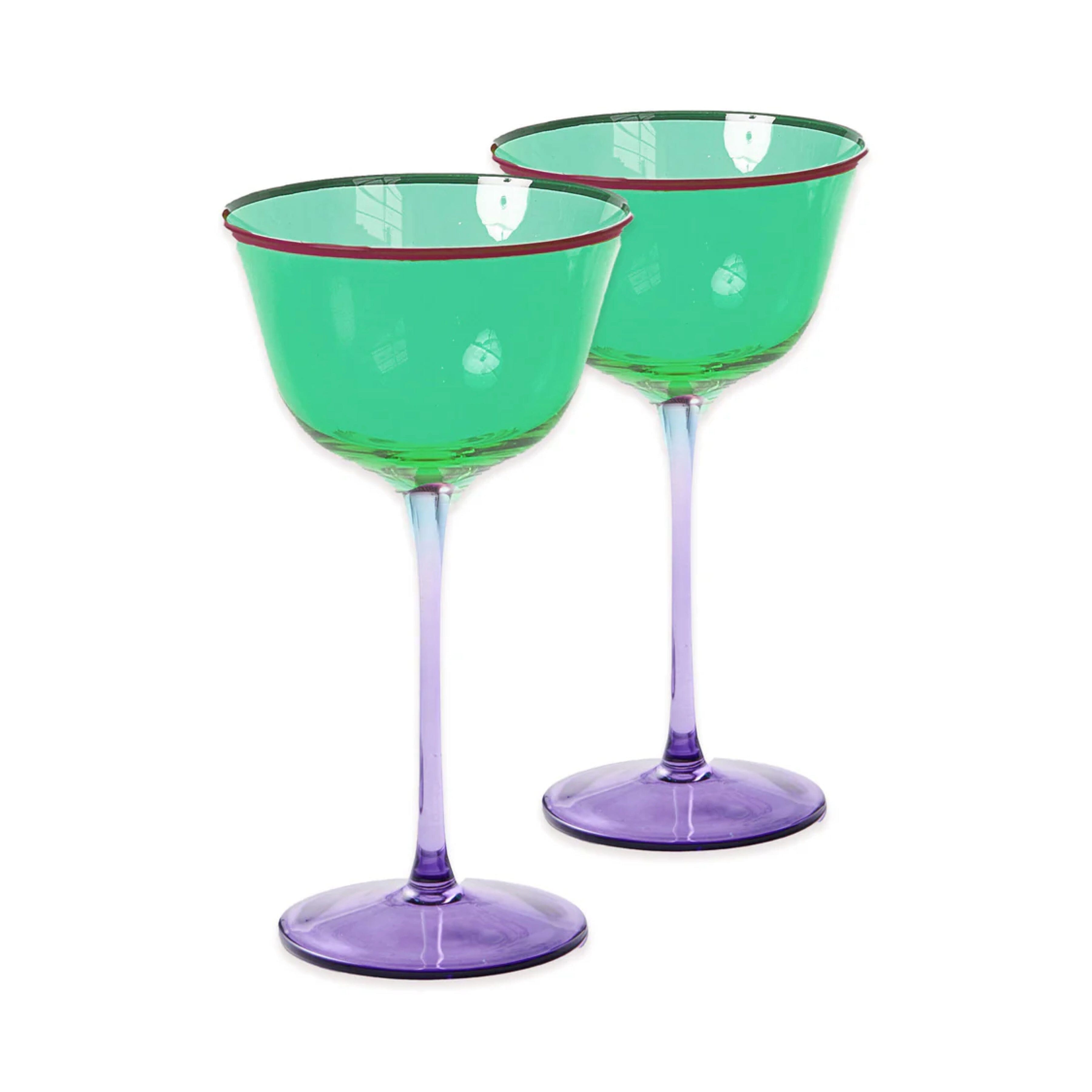 Kip & Co Jaded Coupe Glass 2 Piece Set Kip & Co