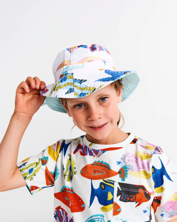 Kip & Co Kids Beach Hat - Fishy Business Kip & Co