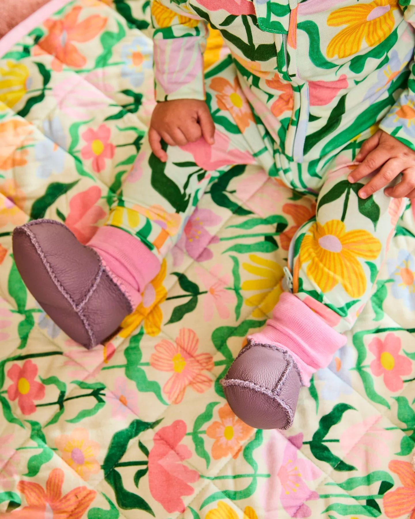 Kip & Co Lilac Baby Booties Kip & Co