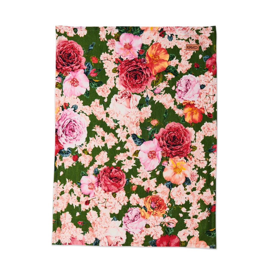 Kip & Co Linen Tea Towel - Rose Garden Kip & Co