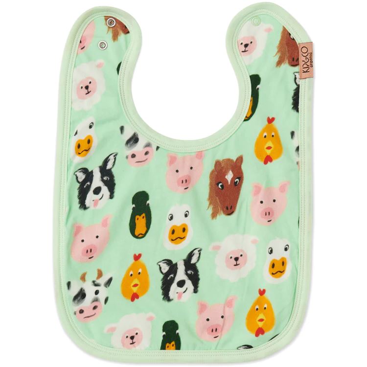 Kip & Co Organic Cotton Bib - Farm Friends Kip & Co