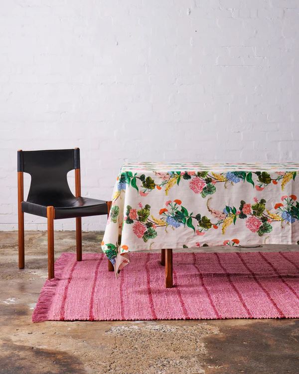 Kip & Co Rectangular Large Linen Tablecloth - Bouquet Beauty Kip & Co