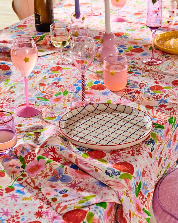 Kip & Co Rectangular Standard Linen Tablecloth - Meandering Meadow Kip & Co