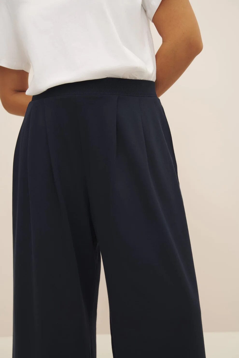 Kowtow Drape Pant- Navy Kowtow