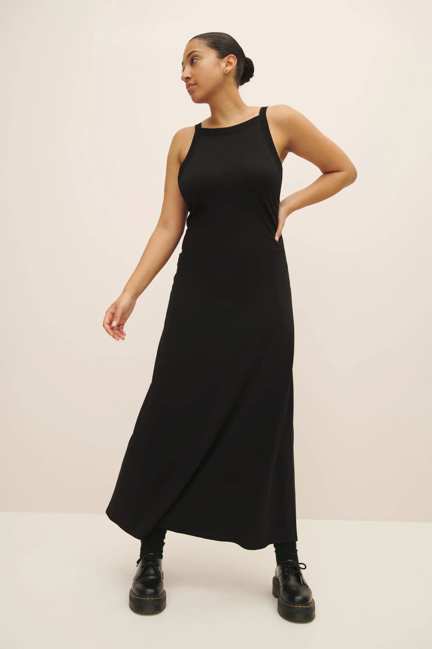 Kowtow Low Back Dress - Black Kowtow