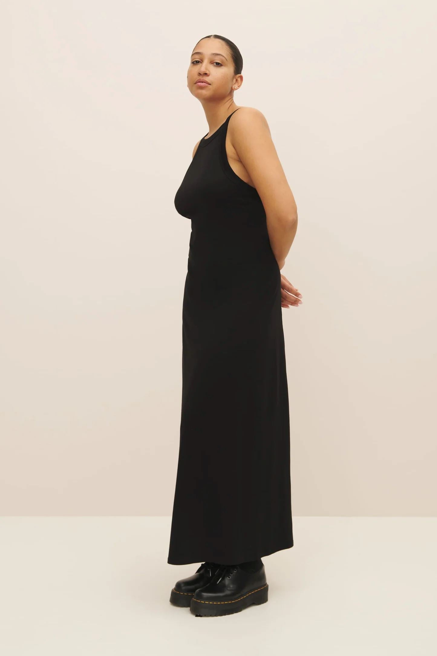 Kowtow Low Back Dress - Black Kowtow