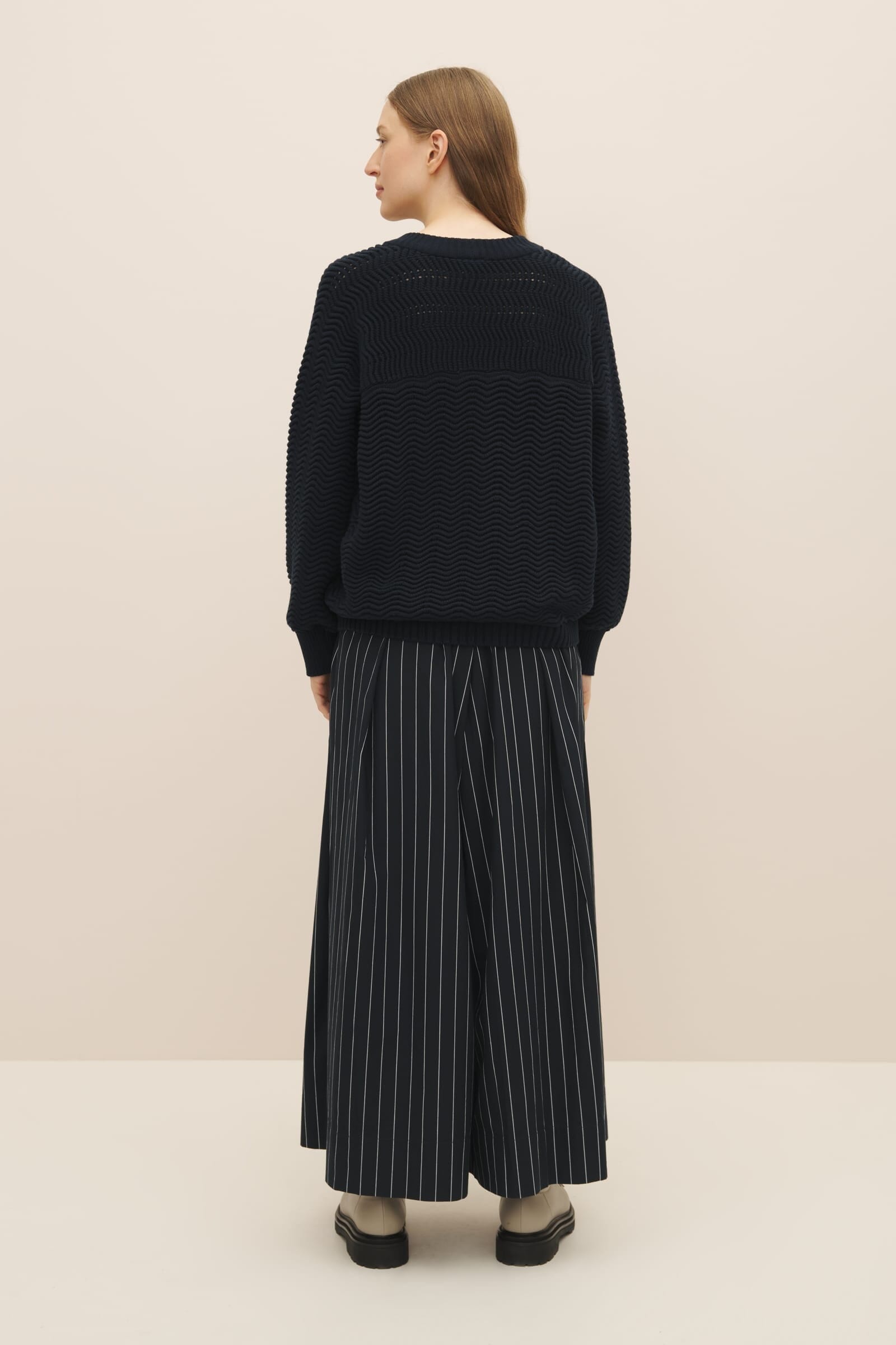 Kowtow Zig Zag Crew- Indigo Kowtow