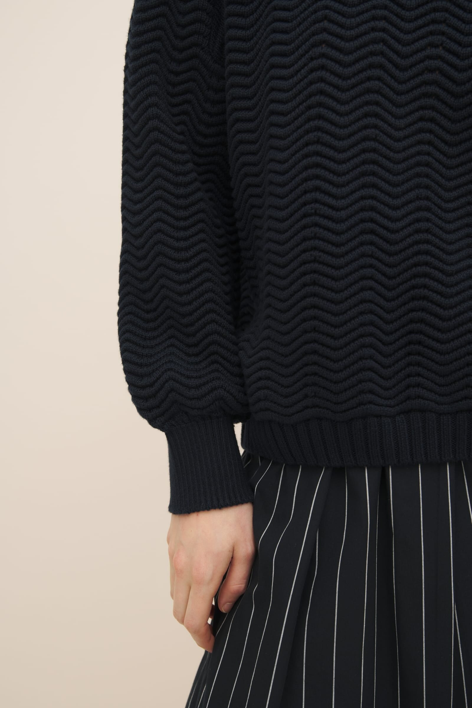 Kowtow Zig Zag Crew- Indigo Kowtow