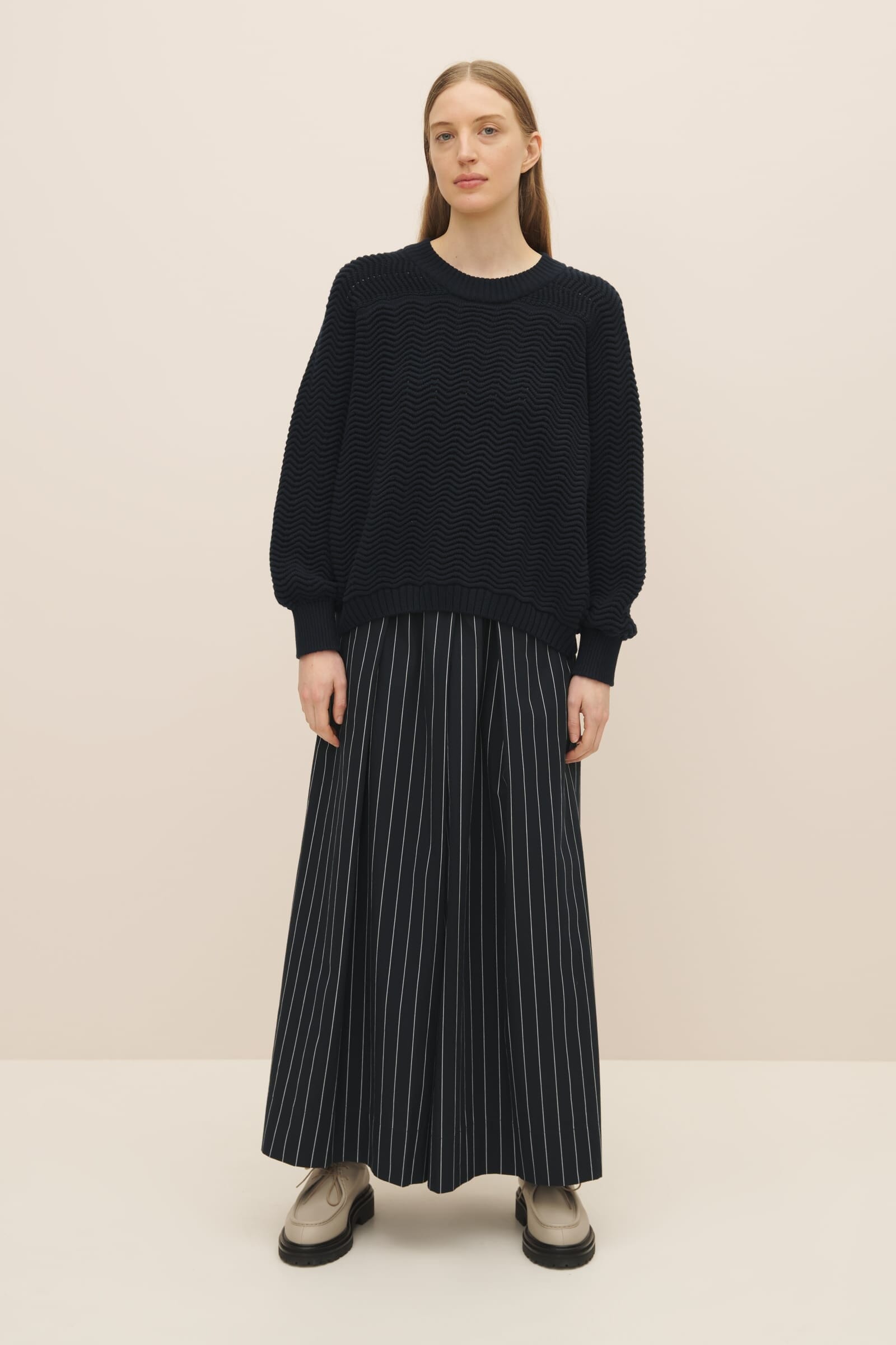 Kowtow Zig Zag Crew- Indigo Kowtow