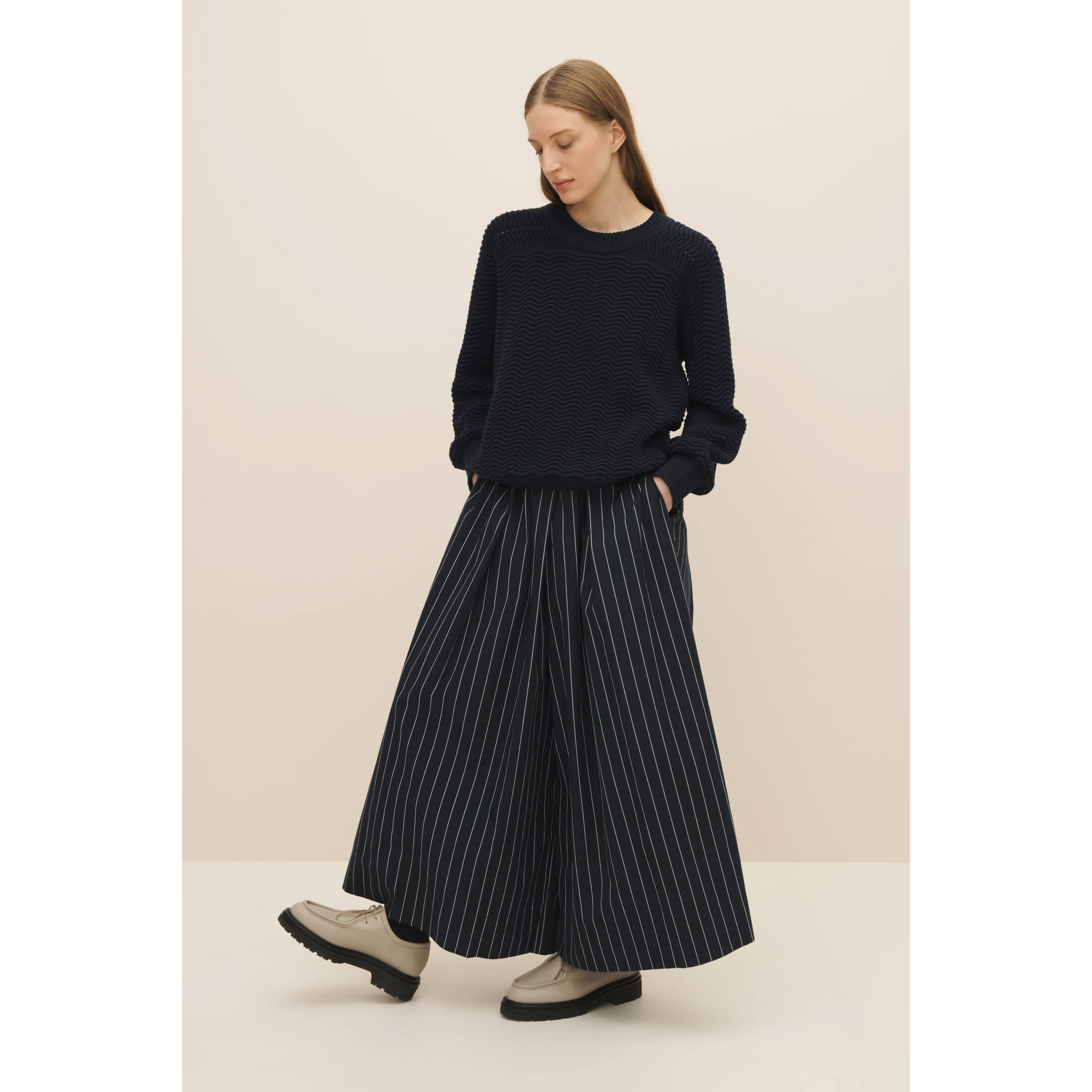 Kowtow Zig Zag Crew- Indigo Kowtow