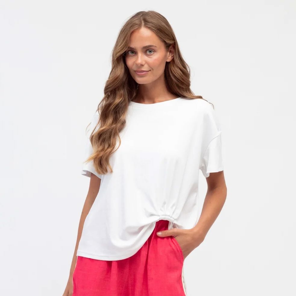 Label of Love Easy Tuck Tee - White Label of Love