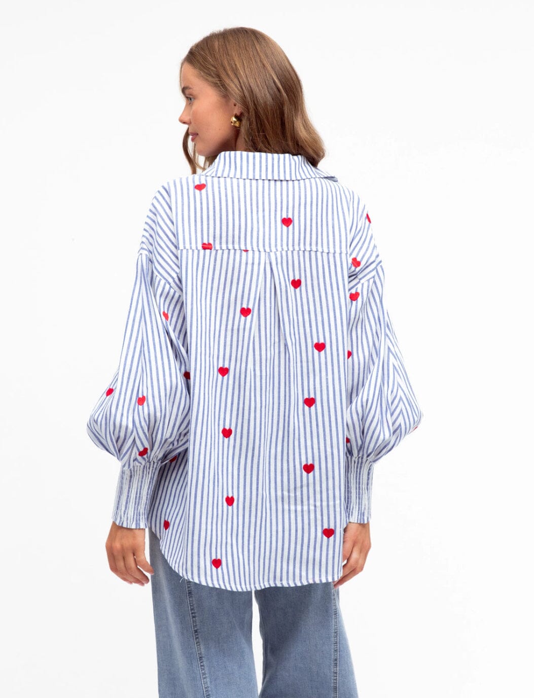 Label Of Love Heart Embroidery Shirt Eclectic House